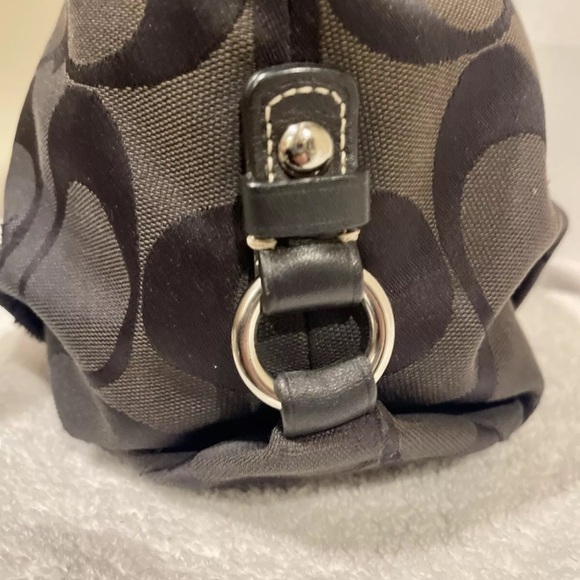 VNTG Coach Madison Maggie Bag Drk Brwn Signature C Hobo 14" x 9" x 4" - Picture 11 of 16